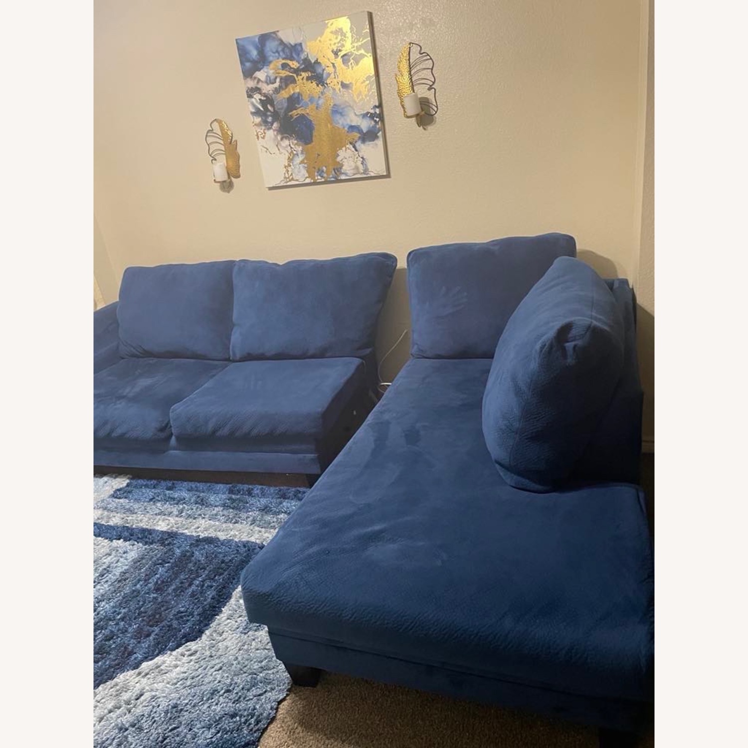 Blue Sectional Sofa - image-1