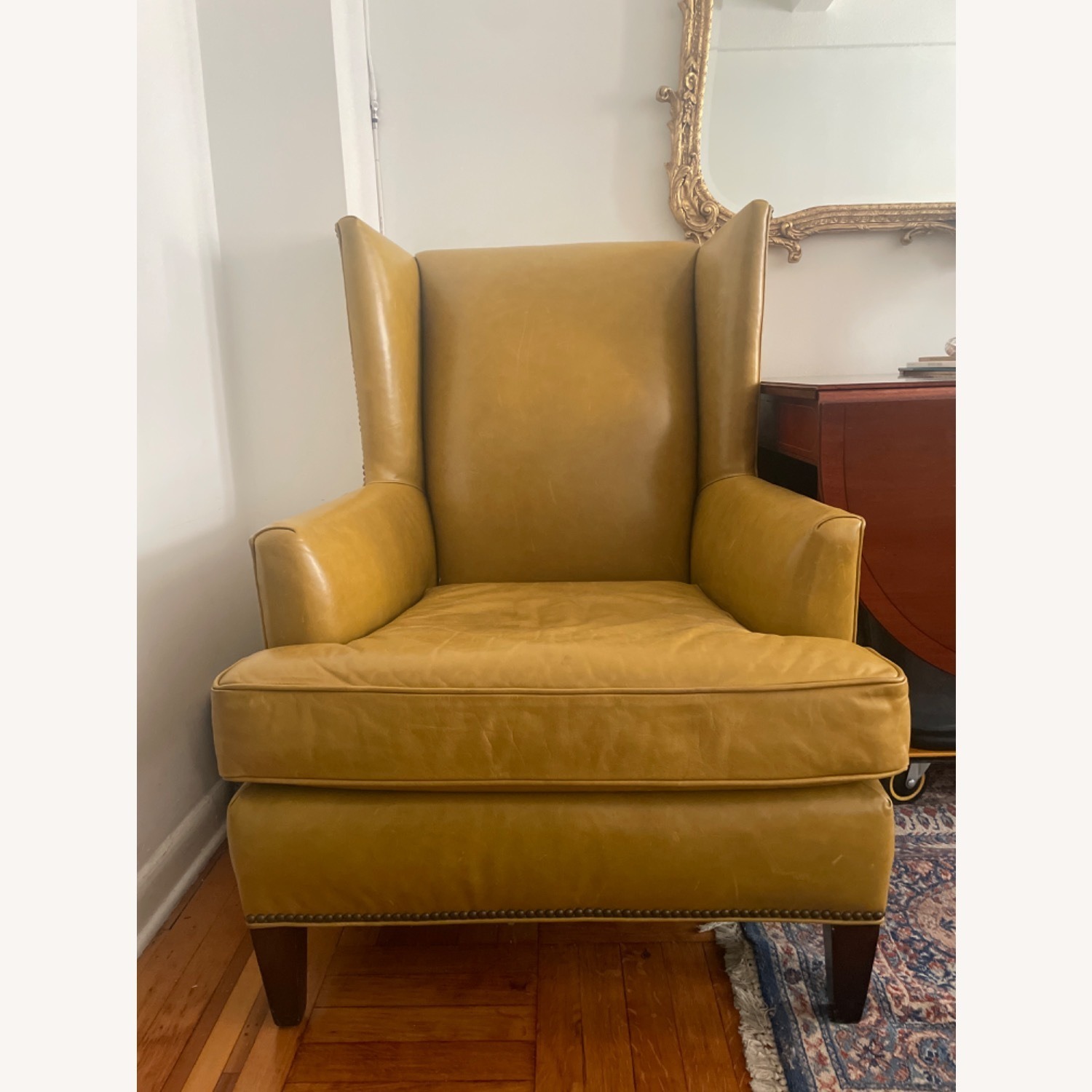 Mitchell Gold + Bob Williams Gold Leather Chairs - image-5