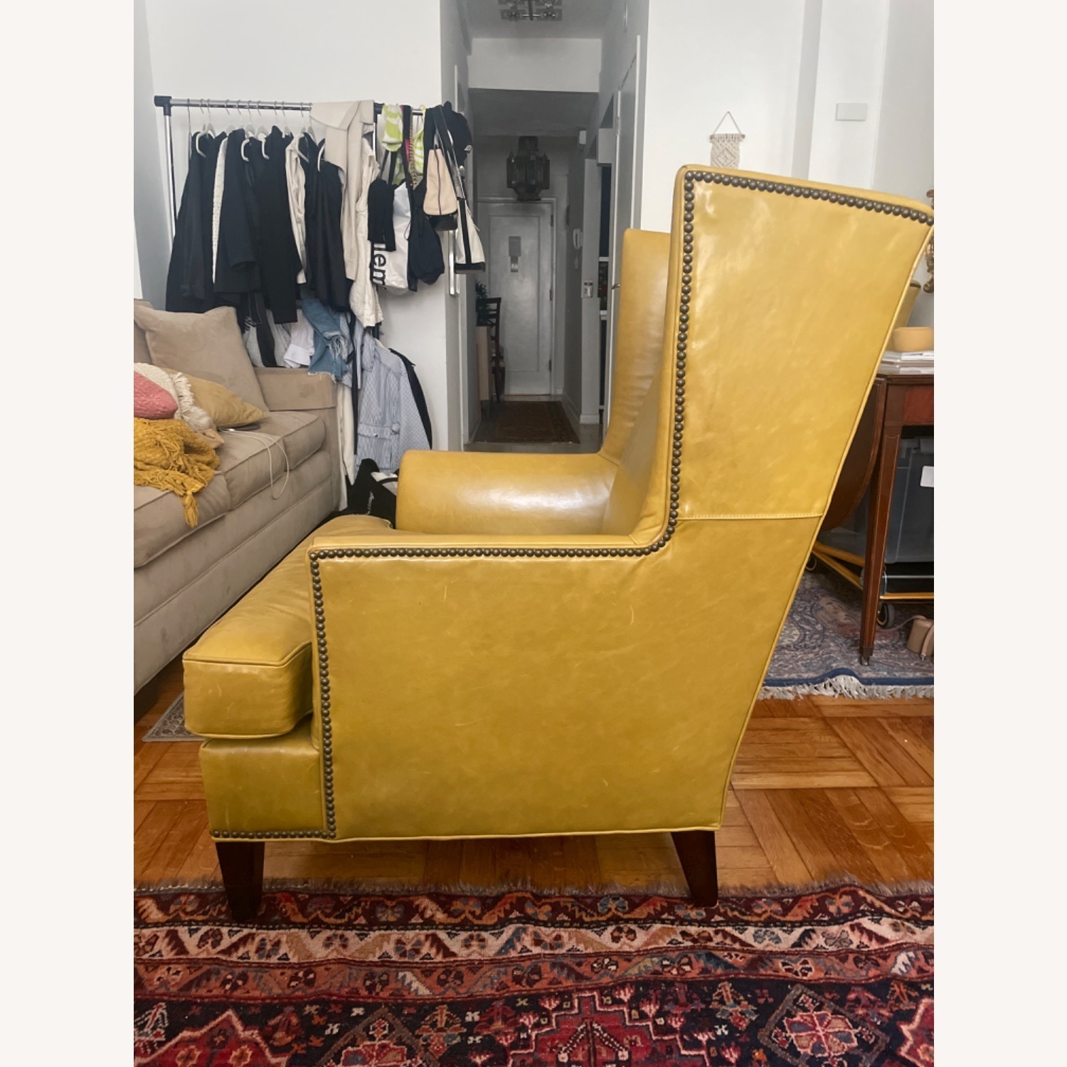 Mitchell Gold + Bob Williams Gold Leather Chairs - image-3