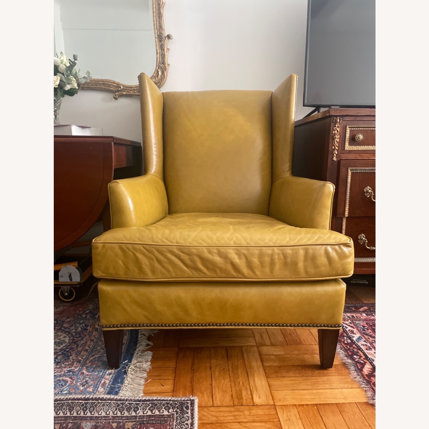 Mitchell Gold + Bob Williams Gold Leather Chairs - image-7