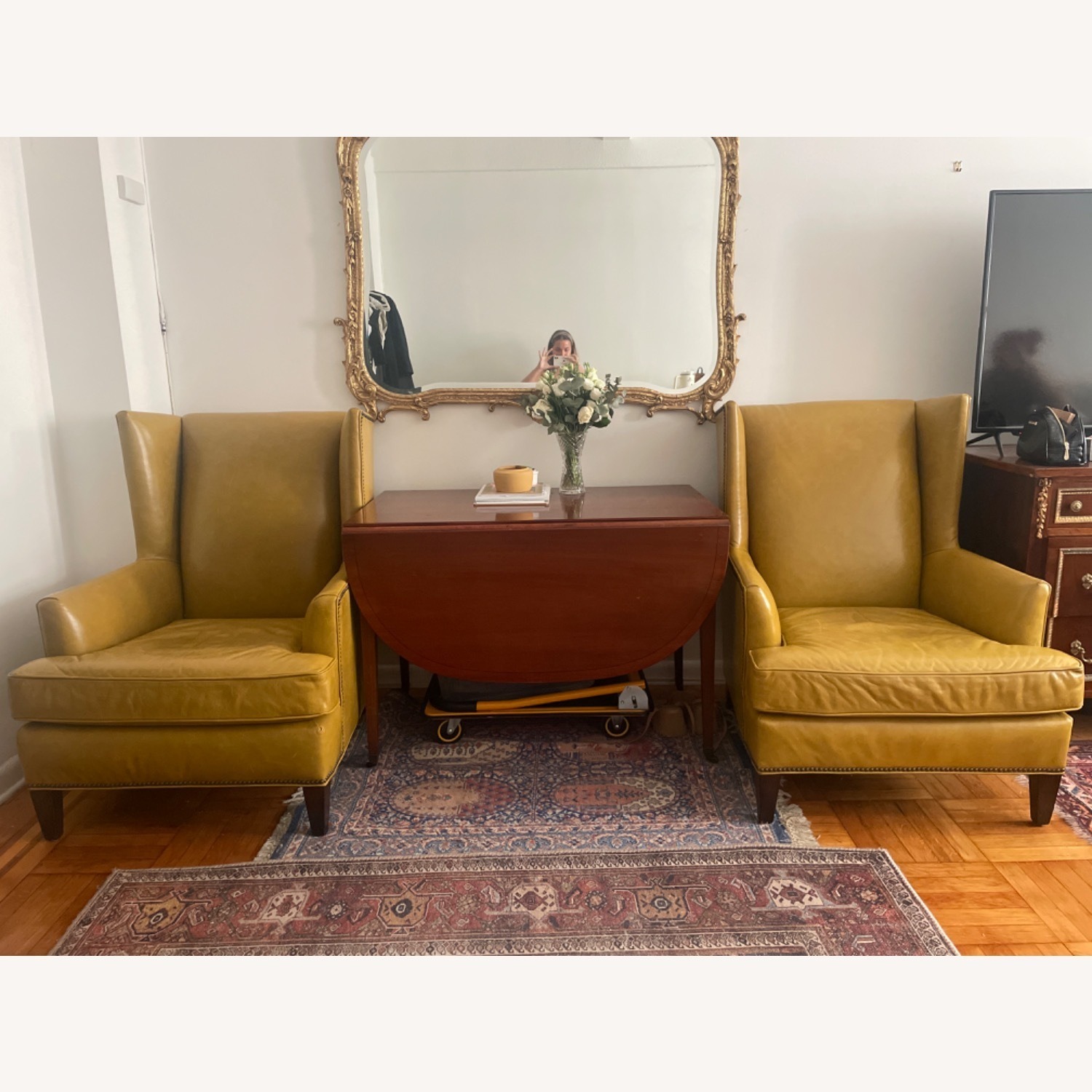 Mitchell Gold + Bob Williams Gold Leather Chairs - image-2