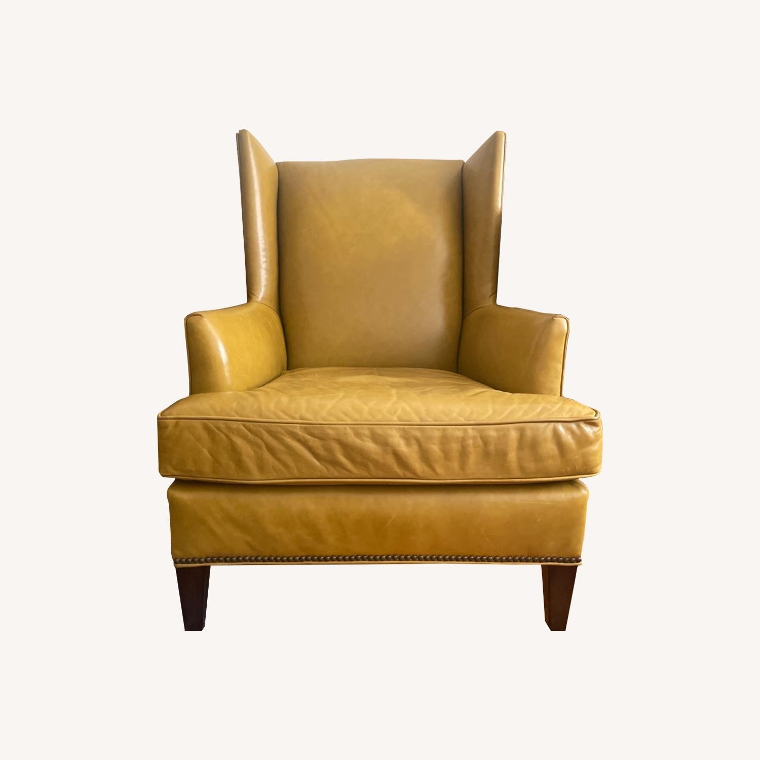 Mitchell Gold + Bob Williams Gold Leather Chairs - image-0