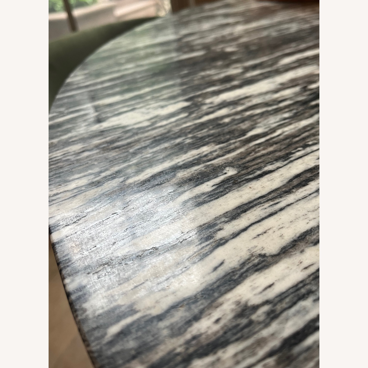 Vintage Marble & Metal Pedestal Table - image-7