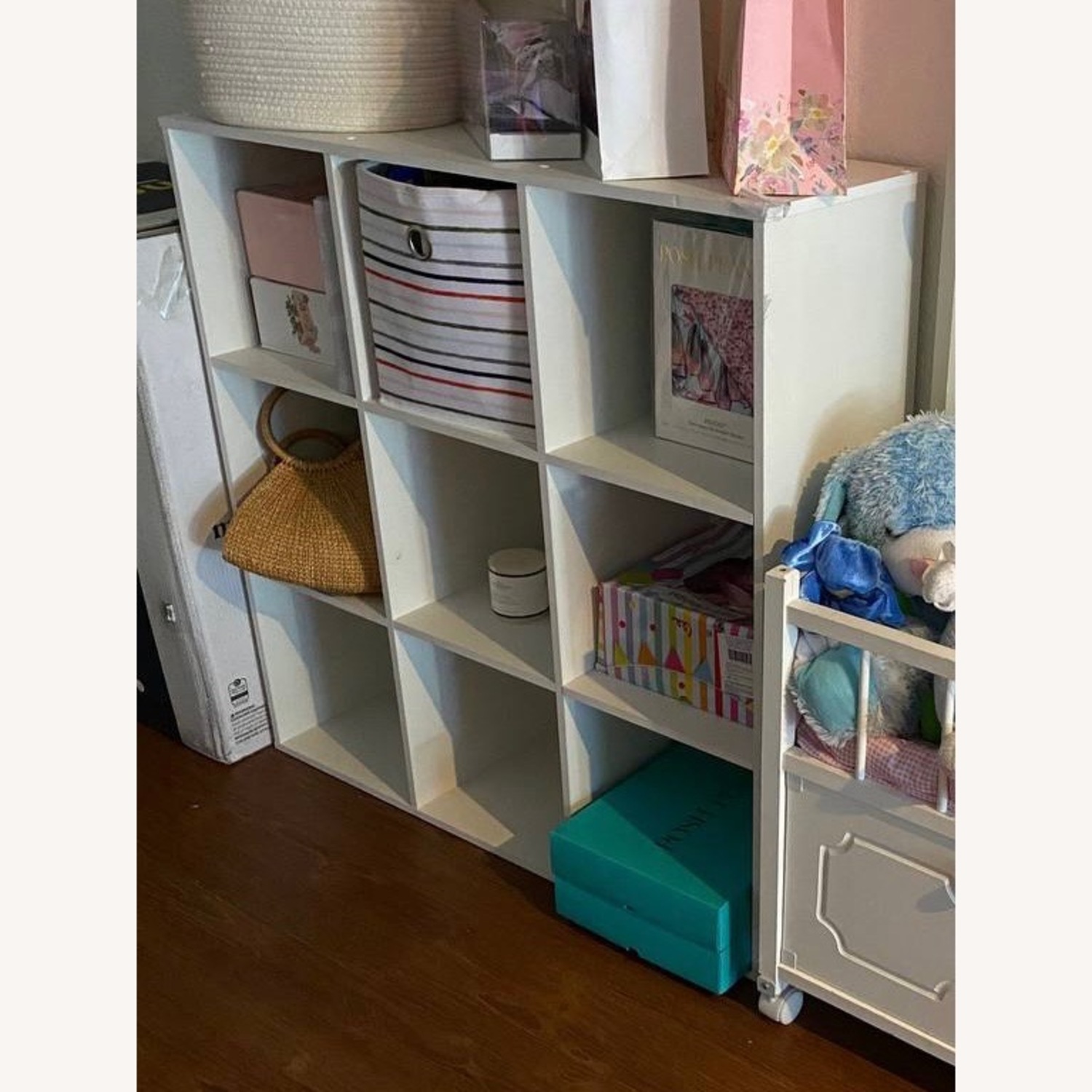 9 Cube Storage Compartments Bookcase Organizer - image-3