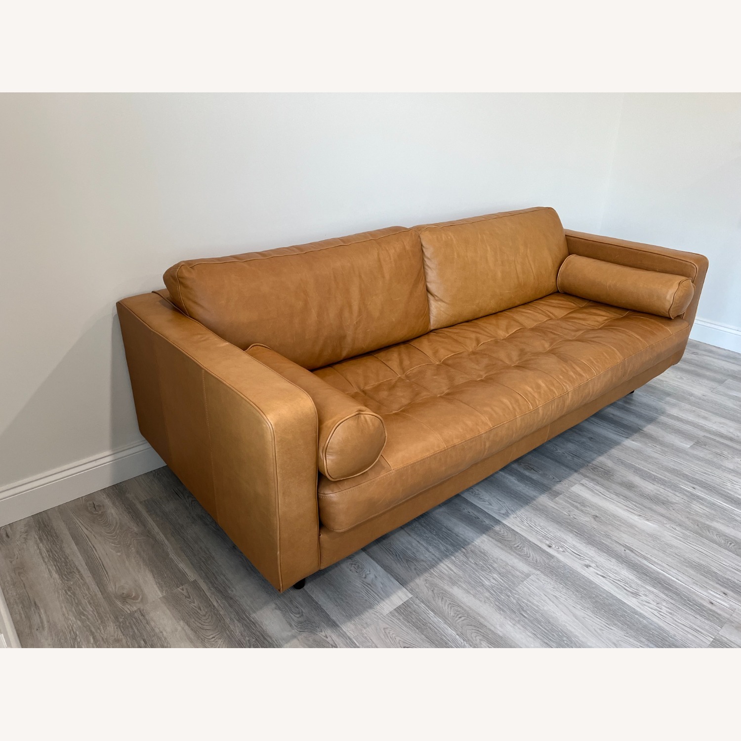 Article Sven 88" Tufted Leather Sofa - Charme Tan - image-4