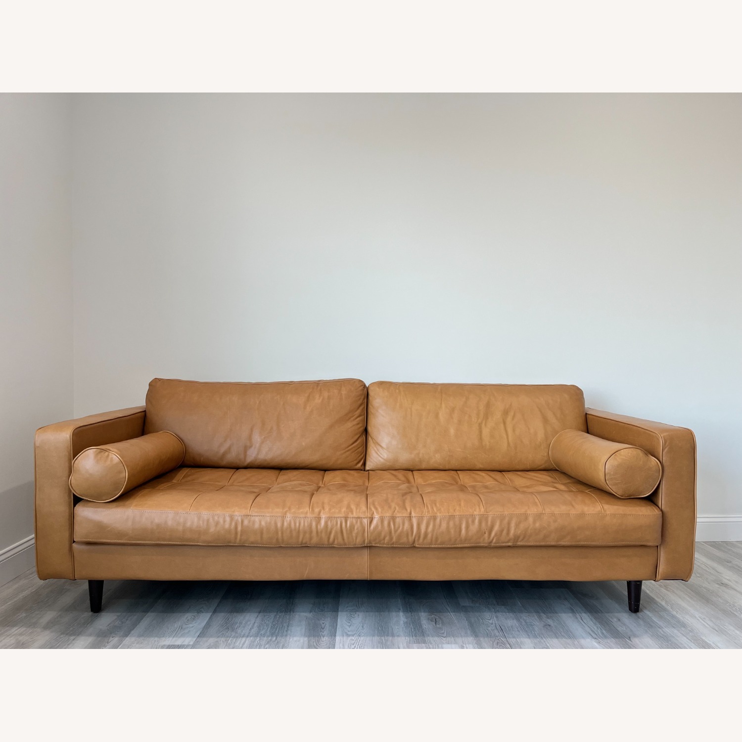 Article Sven 88" Tufted Leather Sofa - Charme Tan - image-1