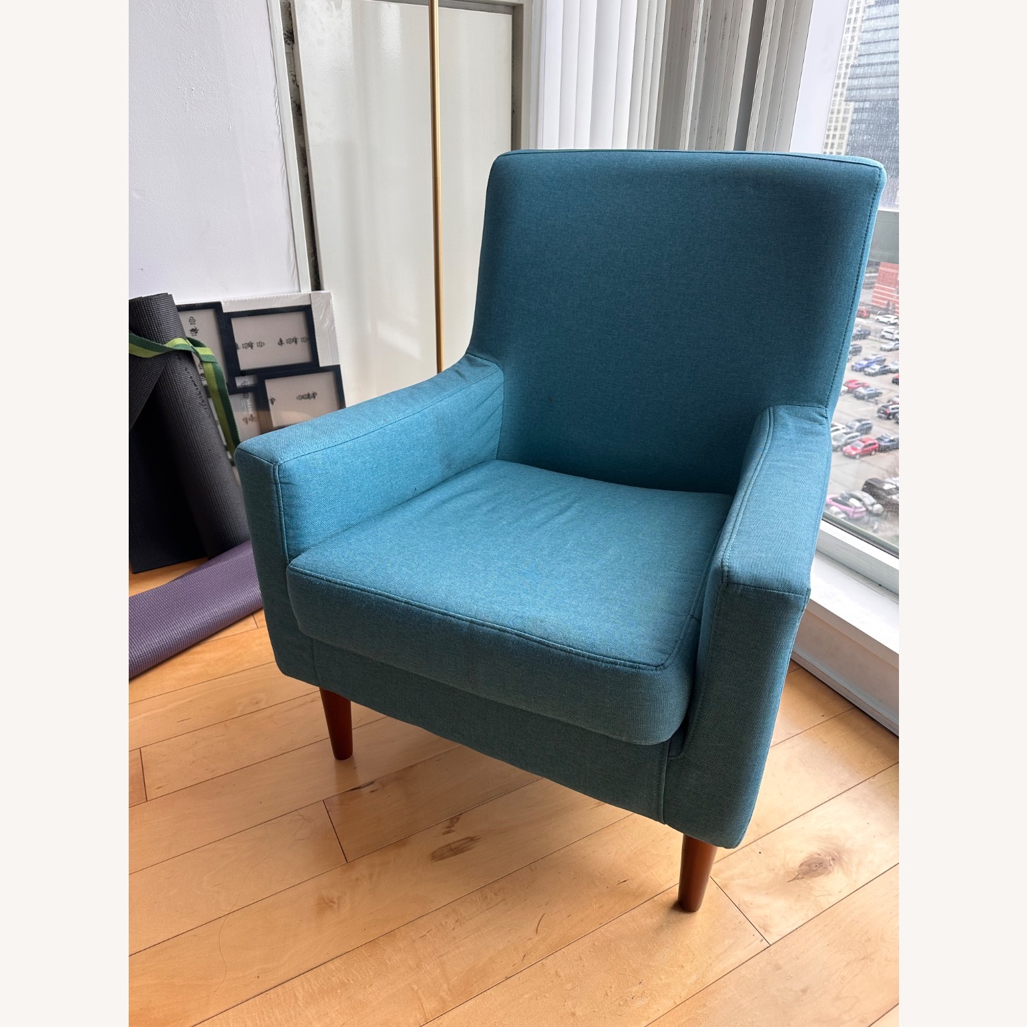 Wayfair teal armchair - image-1