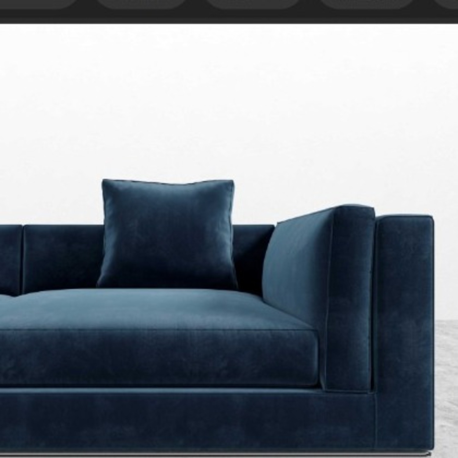 Rove Concept Nico Blue Velvet Sofa 94' - image-2