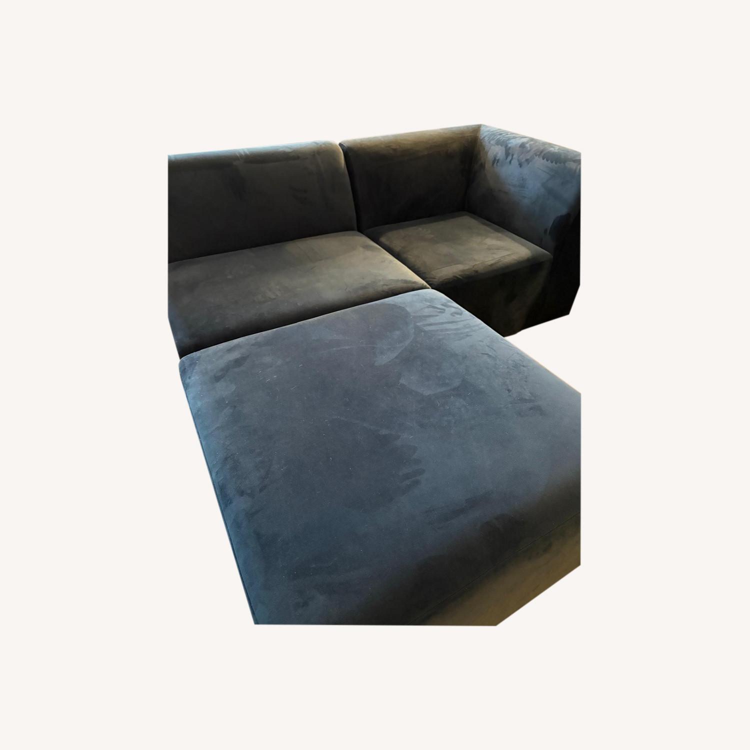 AllModern Blue Sectional - image-0