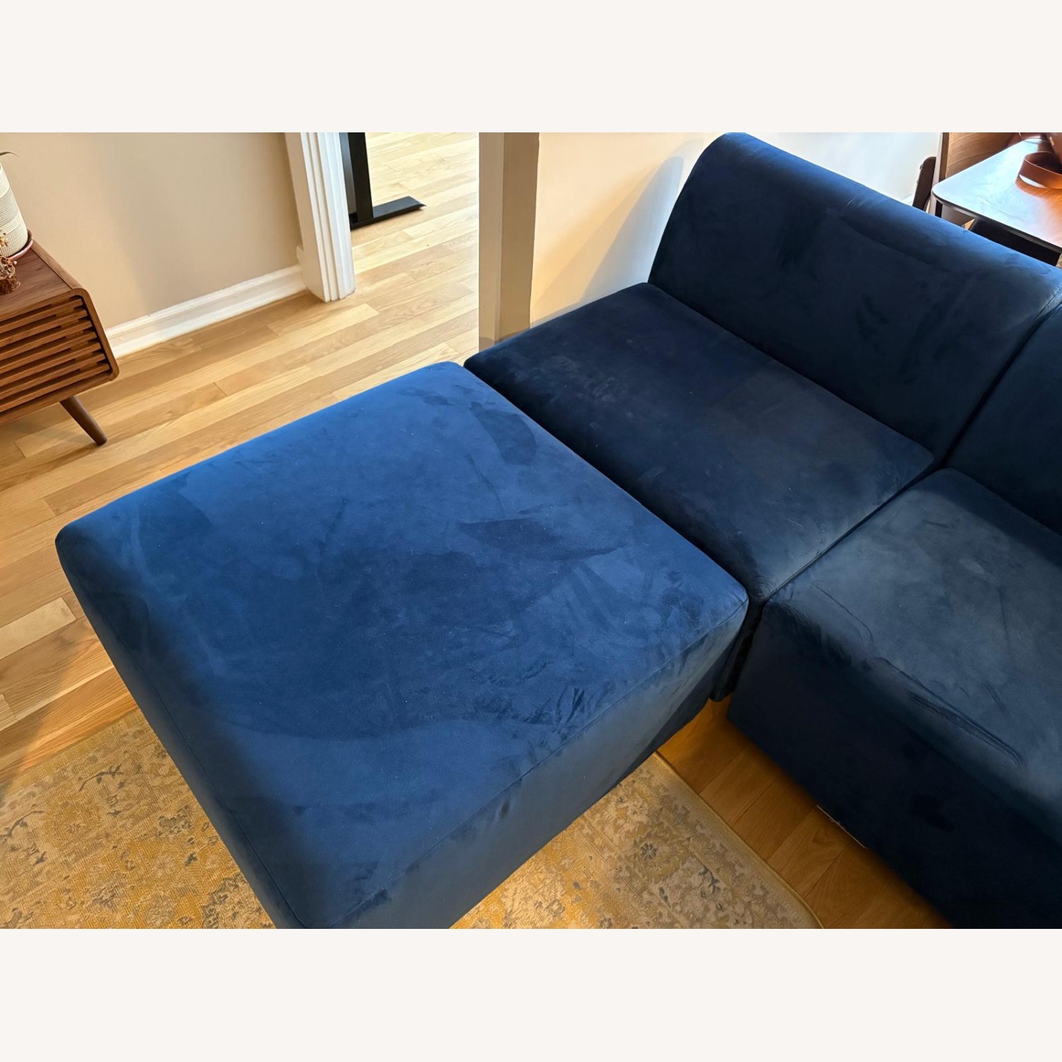 AllModern Blue Sectional - image-4