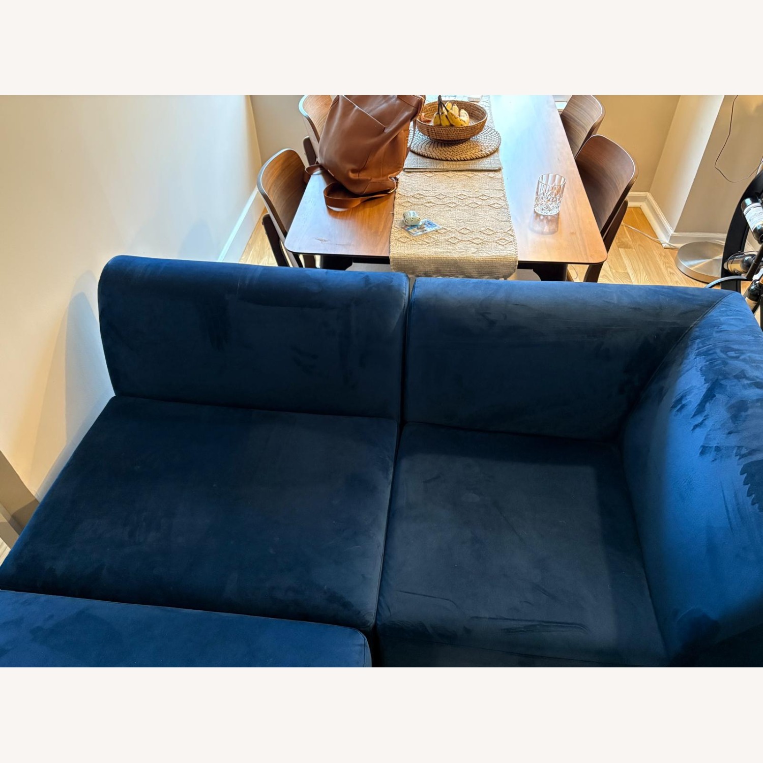 AllModern Blue Sectional - image-3