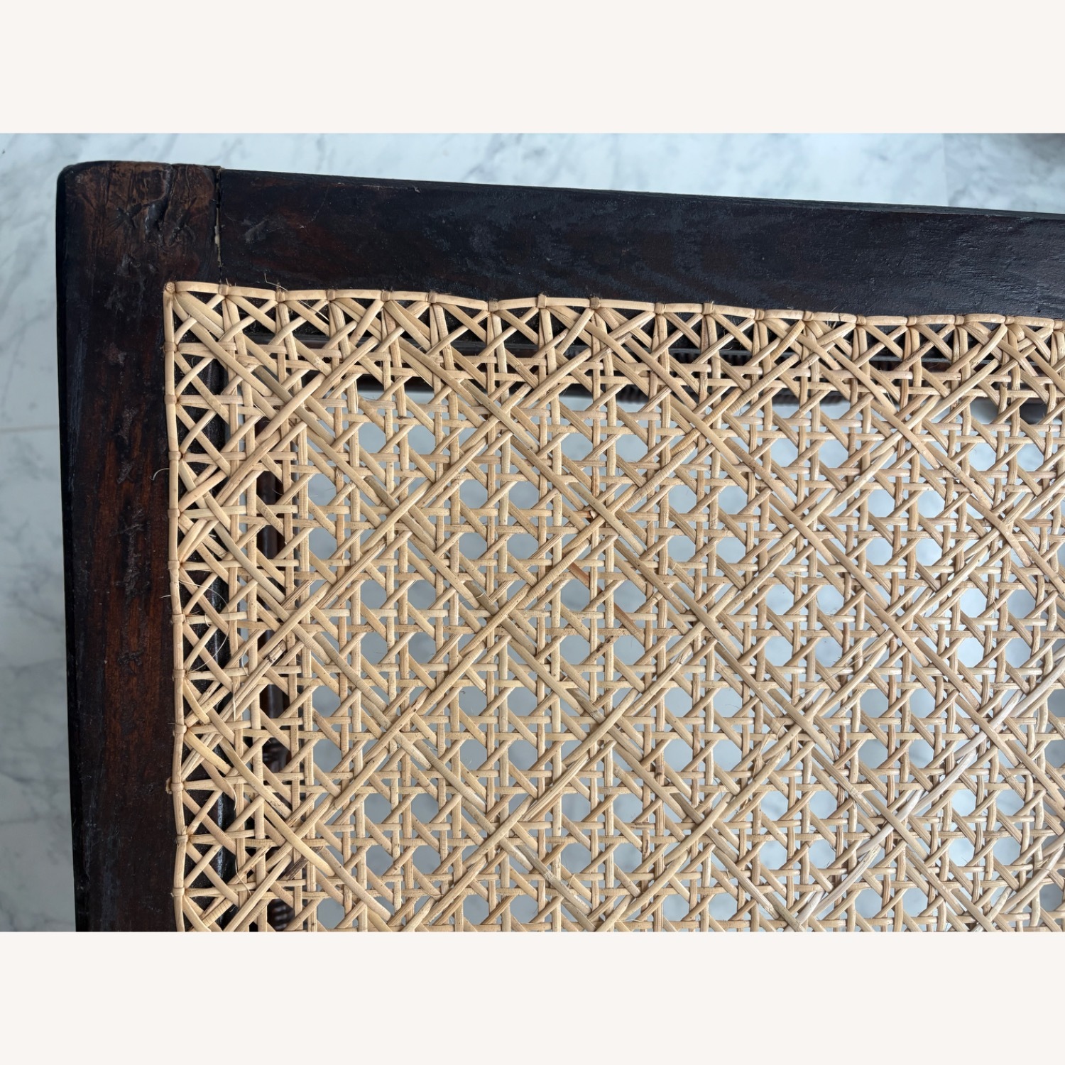 Vintage Colonial Handwoven Cane Chaiselongue - image-4