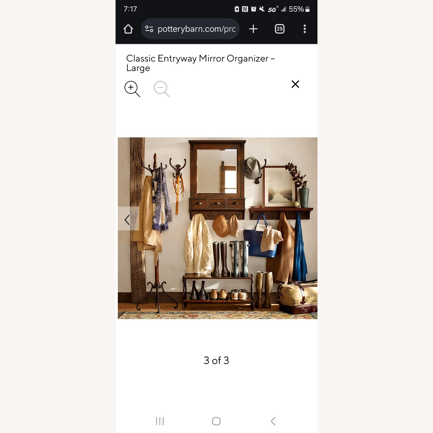 Pottery Barn Classic Entryway Mirror Organizer - image-2