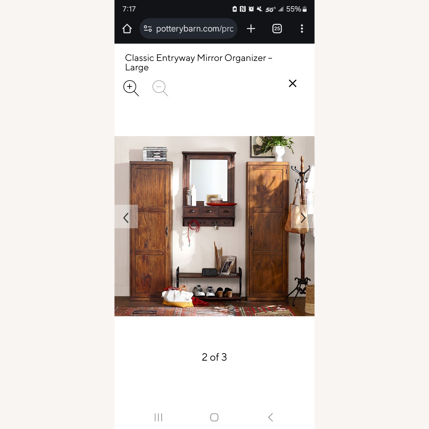 Pottery Barn Classic Entryway Mirror Organizer - image-3
