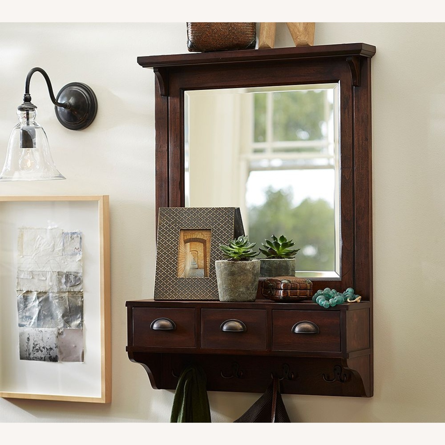 Pottery Barn Classic Entryway Mirror Organizer - image-4