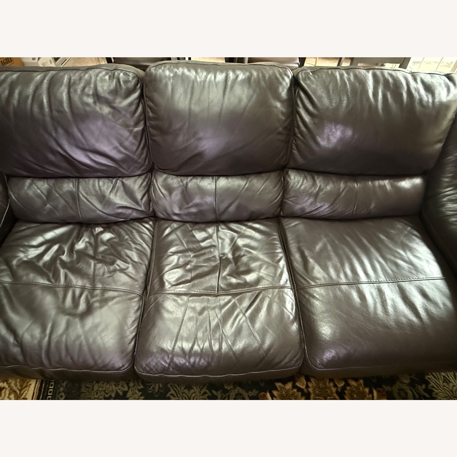 Raymour & Flanigan Delfina Leather Couch - image-2