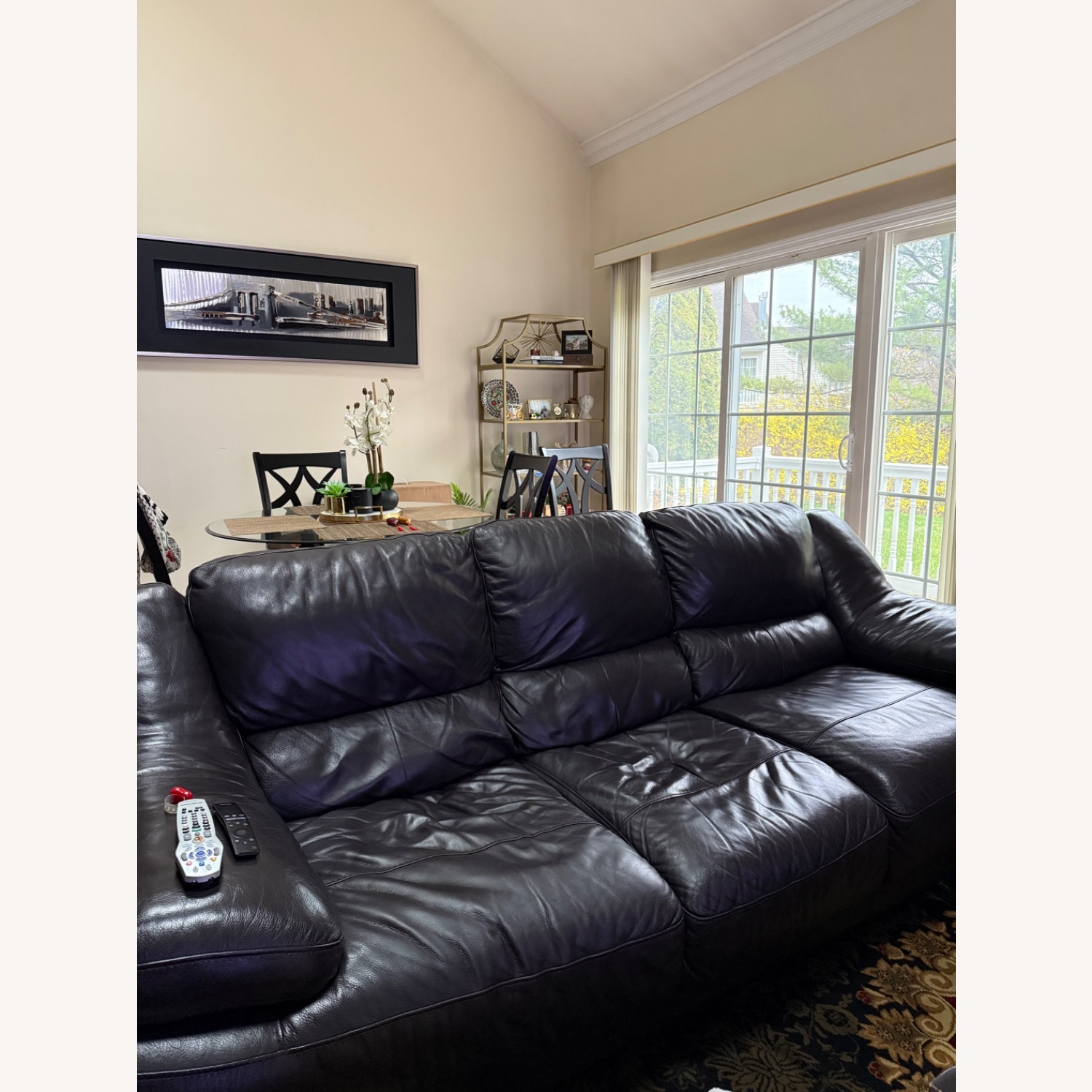 Raymour & Flanigan Delfina Leather Couch - image-0