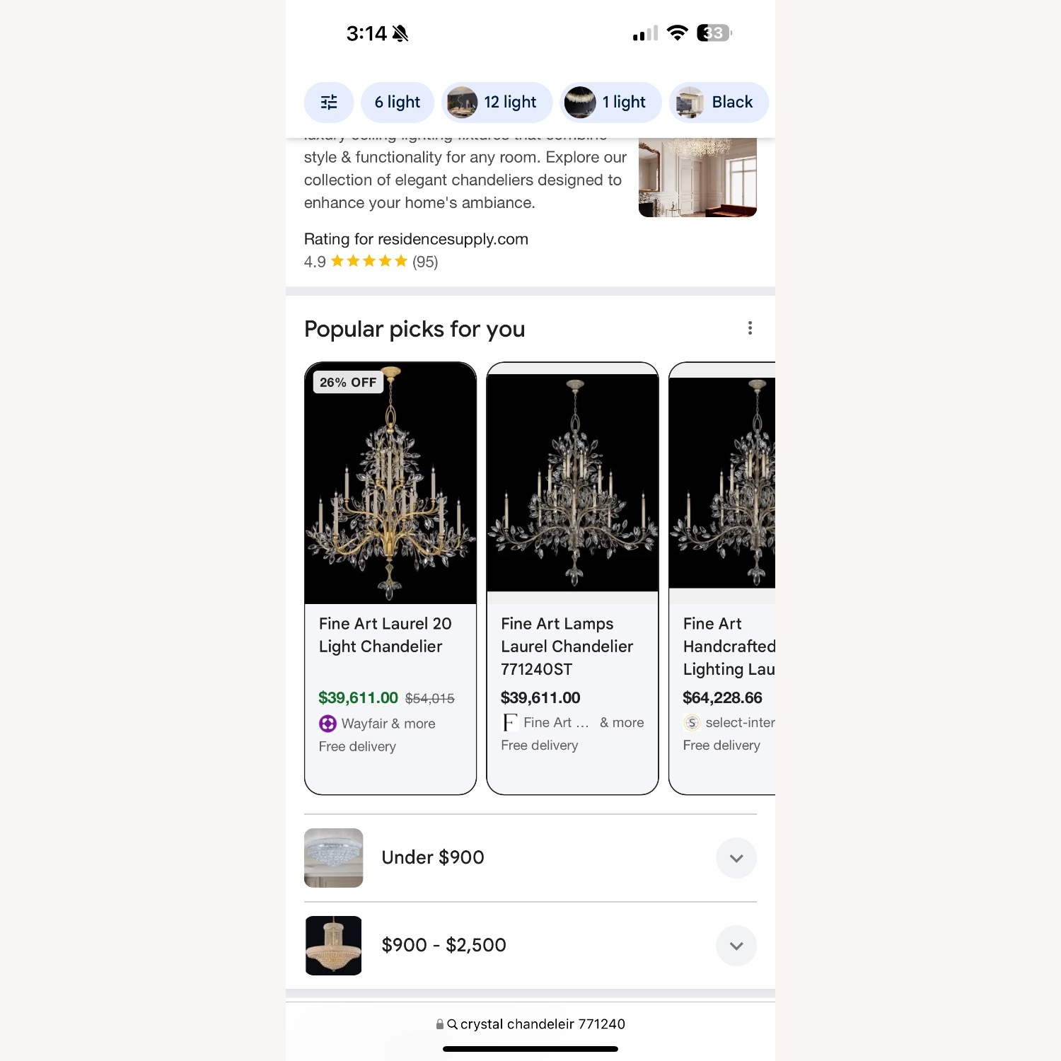 Fine Arts Laurel Chandelier Crystal - image-5