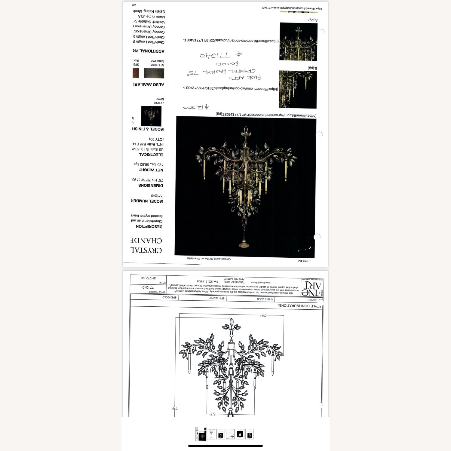Fine Arts Laurel Chandelier Crystal - image-6