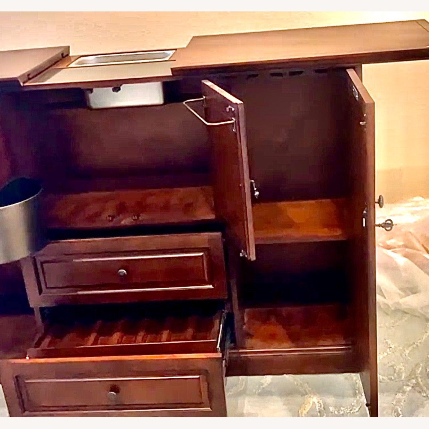 Howard Miller Devino II Wine & Bar Cabinet Hide-A-Bar - image-6