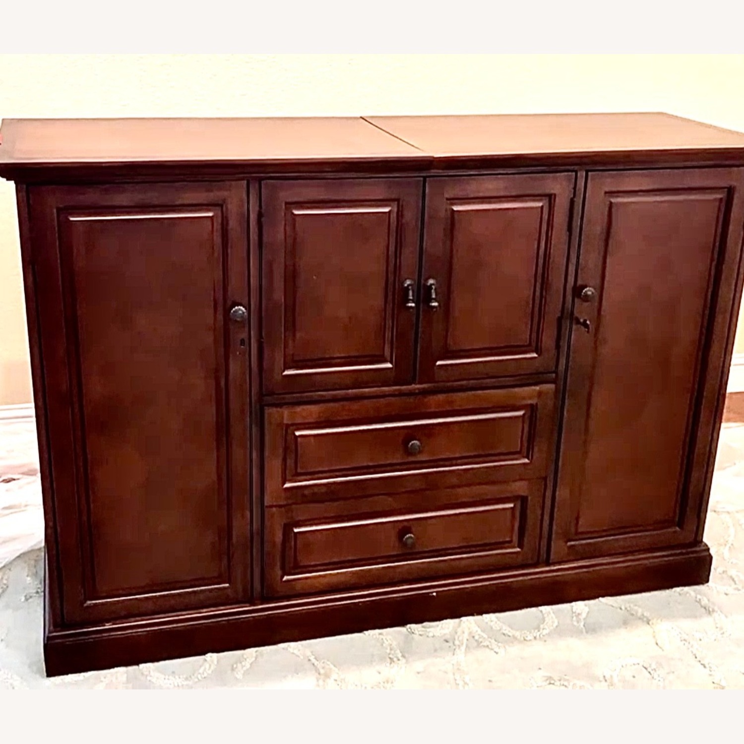 Howard Miller Devino II Wine & Bar Cabinet Hide-A-Bar - image-2