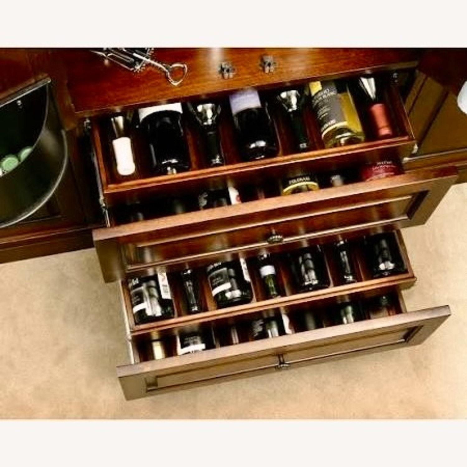 Howard Miller Devino II Wine & Bar Cabinet Hide-A-Bar - image-17