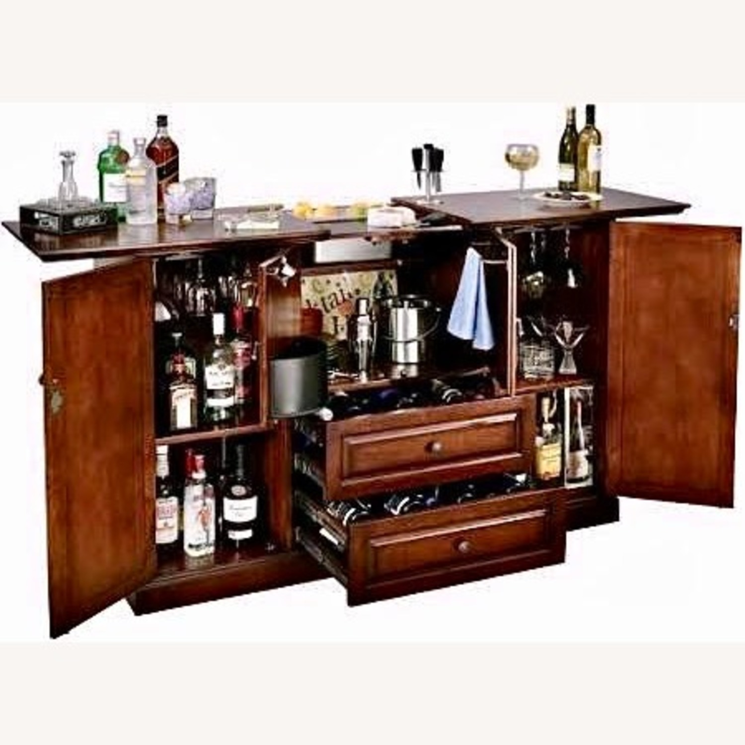 Howard Miller Devino II Wine & Bar Cabinet Hide-A-Bar - image-21