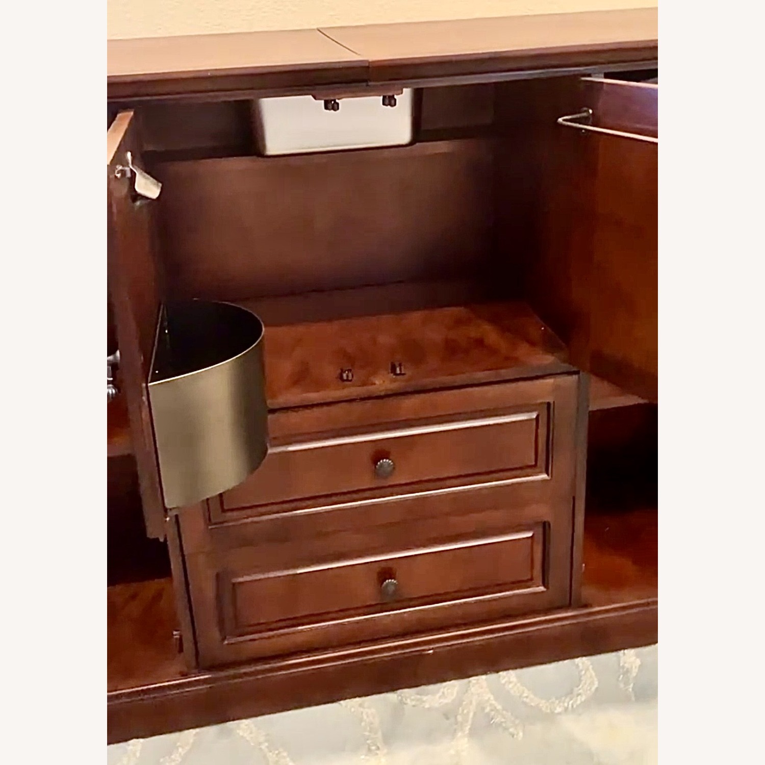 Howard Miller Devino II Wine & Bar Cabinet Hide-A-Bar - image-5