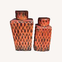 Uttermost Burnt Orange Container Set of 2