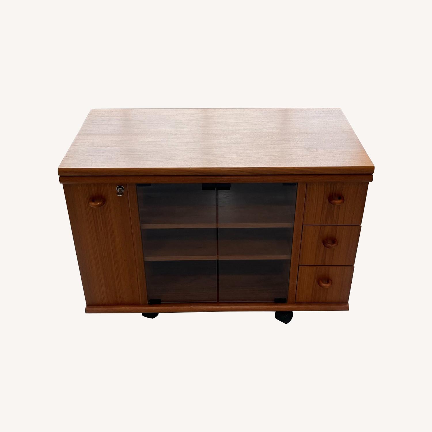 Teak Media Cabinet - image-0