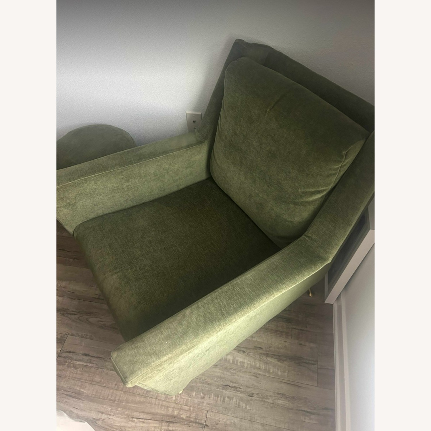 West Elm Carlo Mid-Century Armchair + Ottoman - image-3