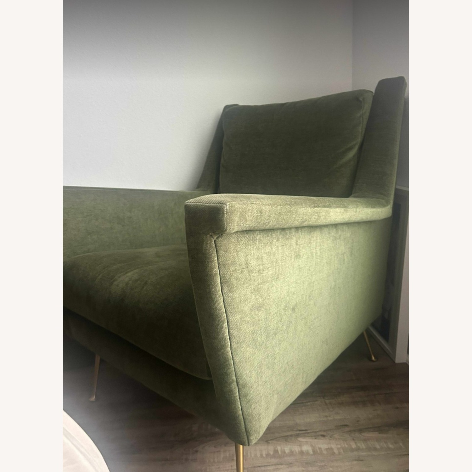 West Elm Carlo Mid-Century Armchair + Ottoman - image-2