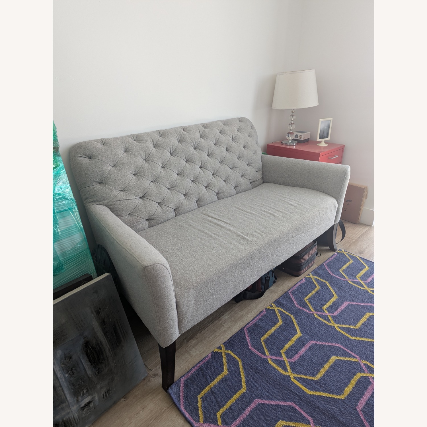 West Elm Elton Settee, Feather Gray - image-2