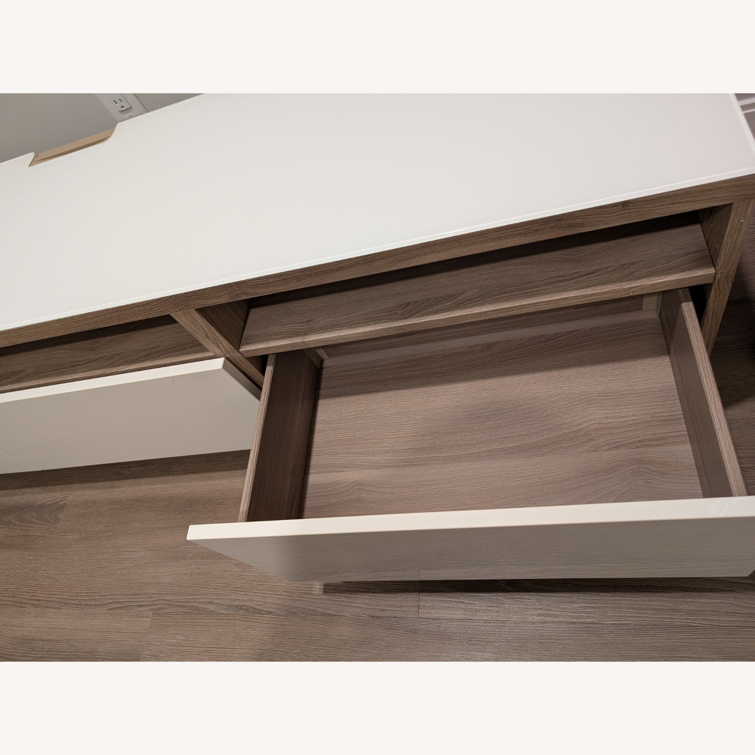 IKEA White and Dark Wood TV Stand  - image-6