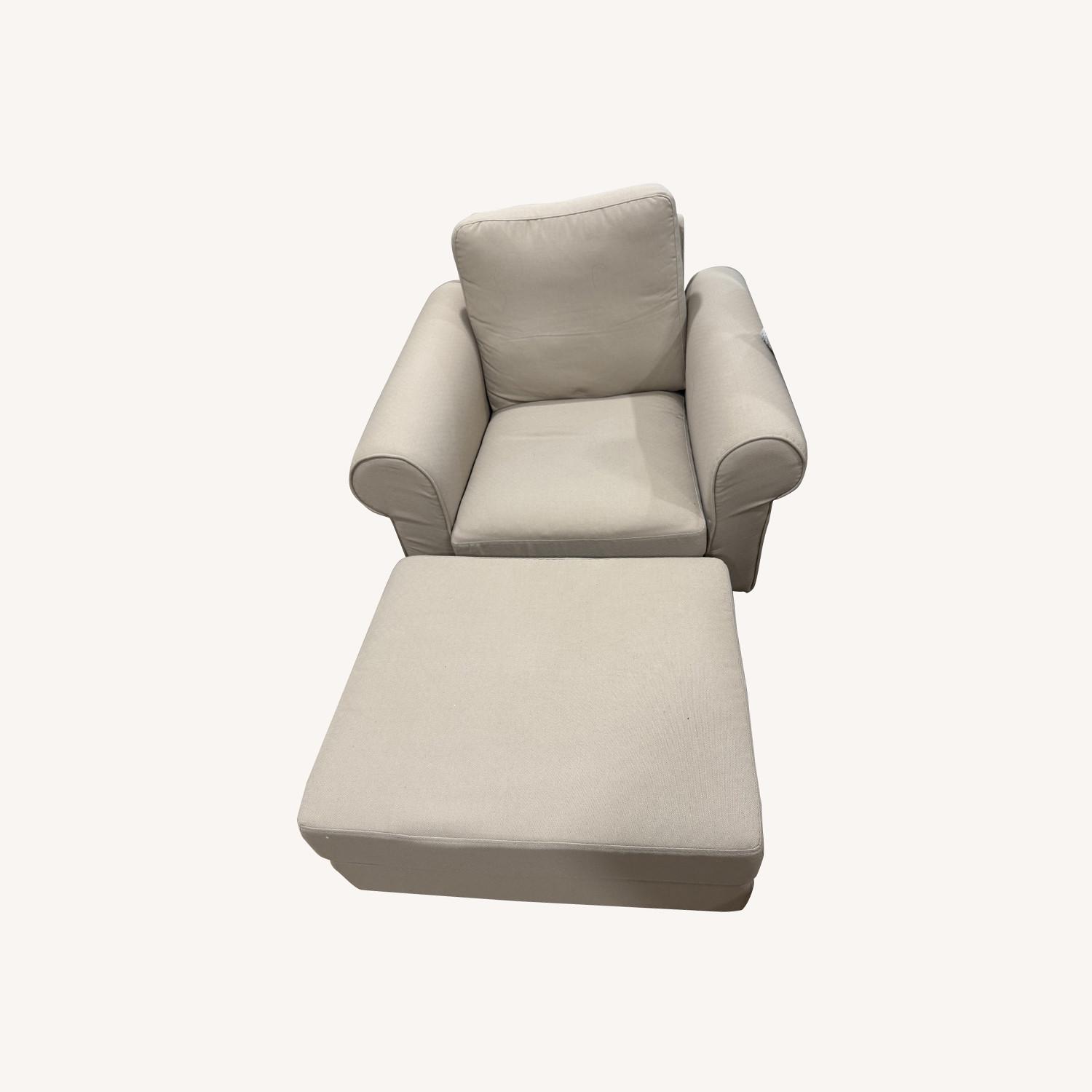 IKEA Gammalbyn Armchair with Ottoman - image-0