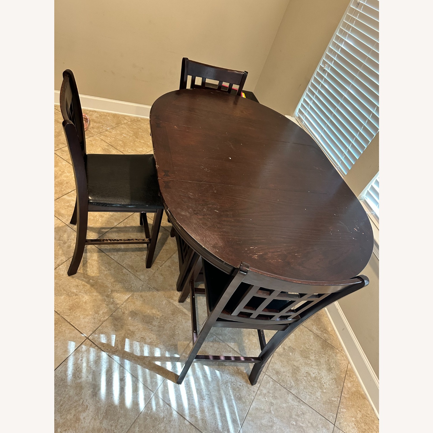 Coaster Fine 5 pc Counter Height Dining Table and Stools Set - image-1