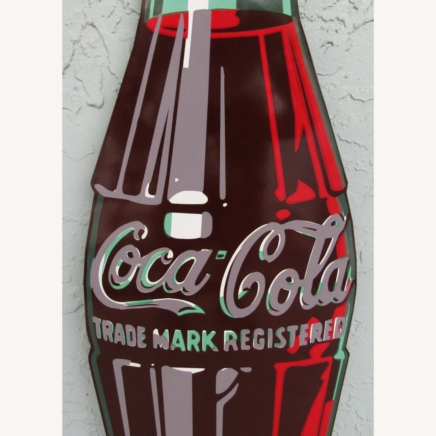Rare Signed Ande Rooney Metal Coke Bottle 44" Tall - image-3