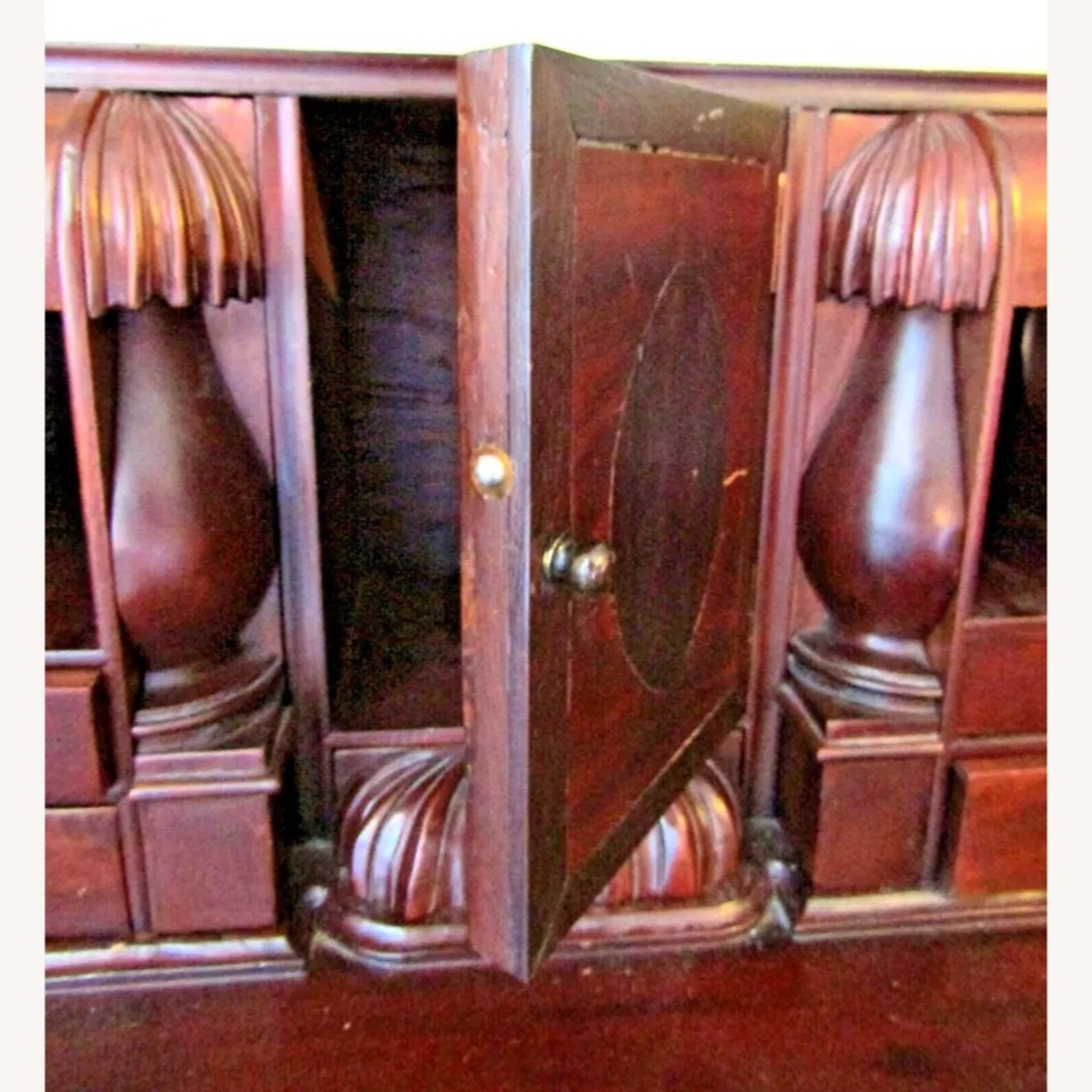 Mahogany Reproduction Chippendale Secretary Desk - image-13