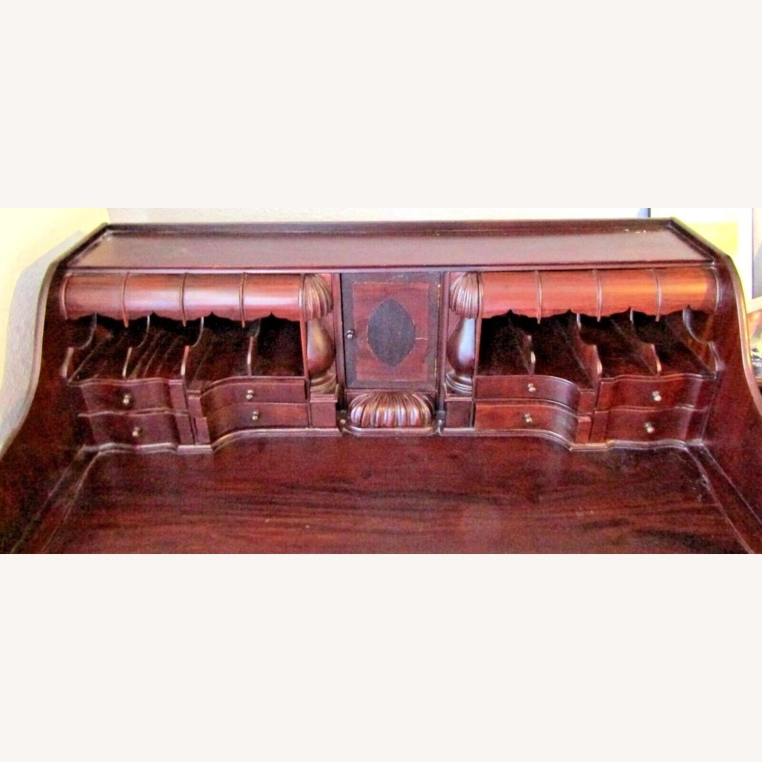 Mahogany Reproduction Chippendale Secretary Desk - image-14