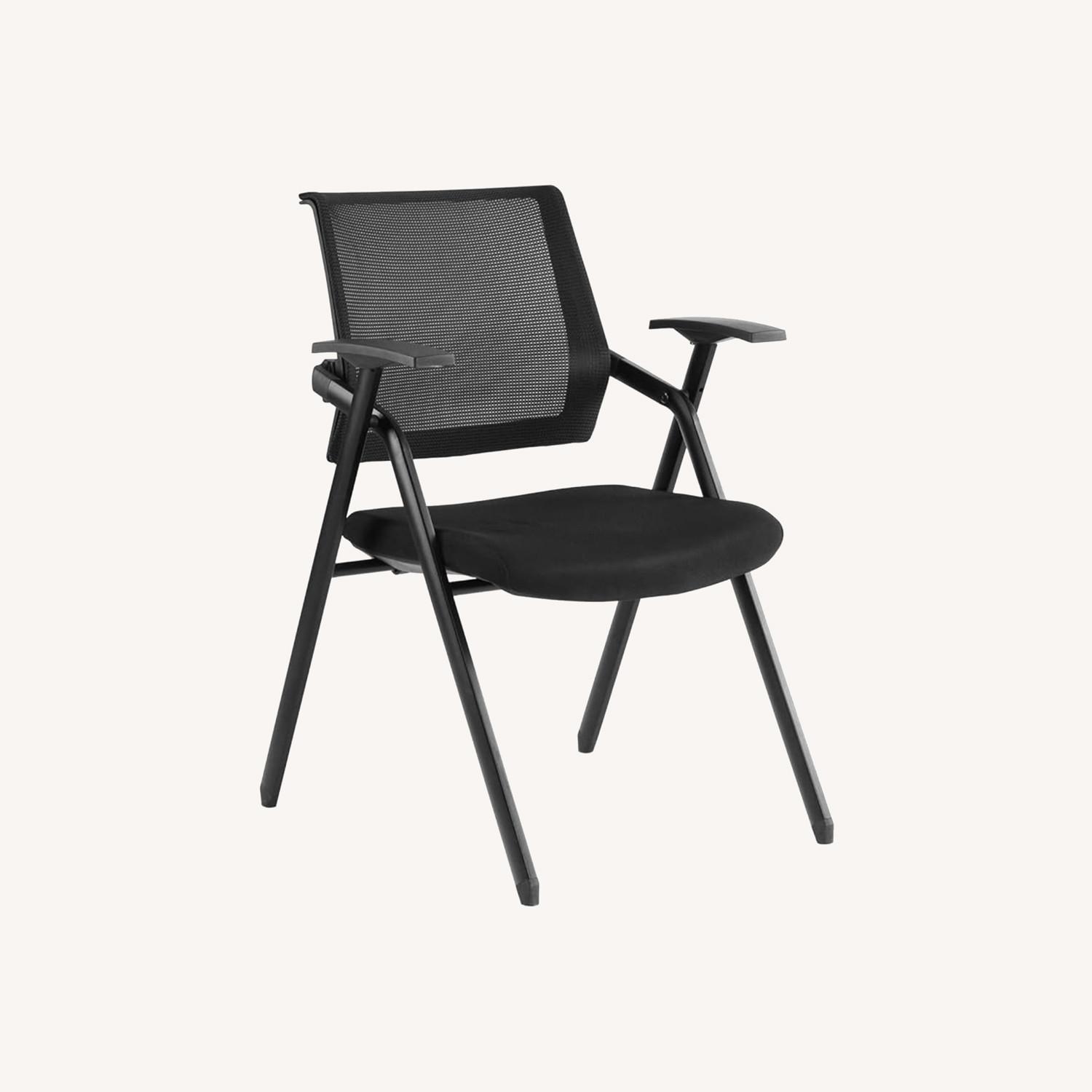 Office Padded Folding Chair with Arms - image-0