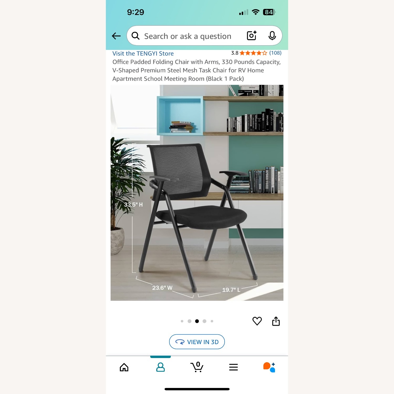 Office Padded Folding Chair with Arms - image-2