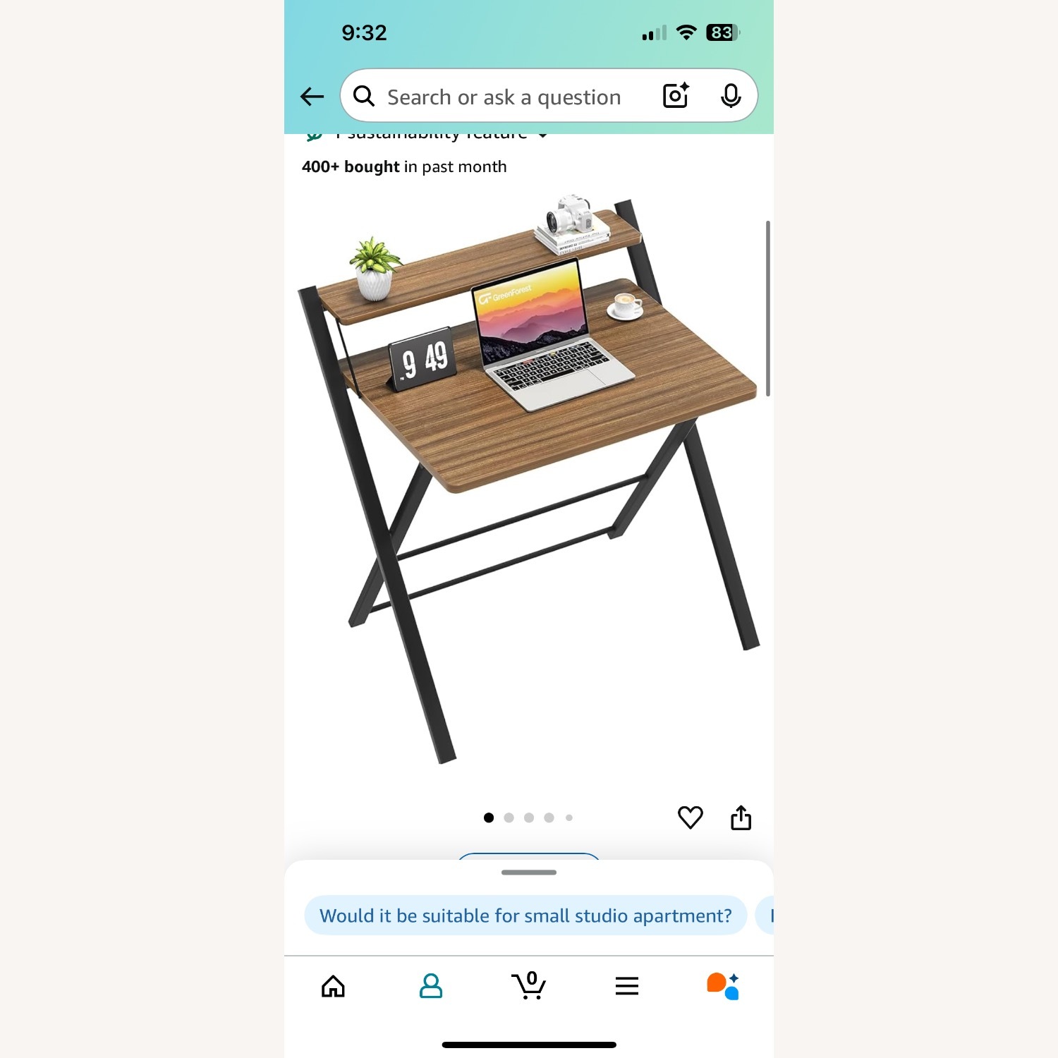 GreenForest Foldable Work Desk  - image-1
