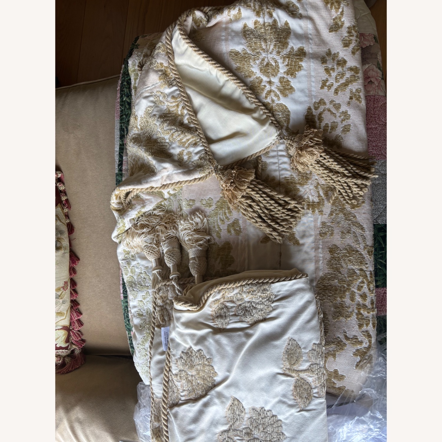 Queen Brocade Duvet with Matching Shams - image-3