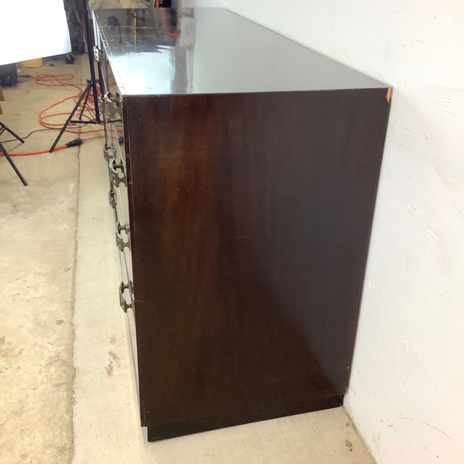 Vintage Eight Drawer Mahogany Dresser - image-10