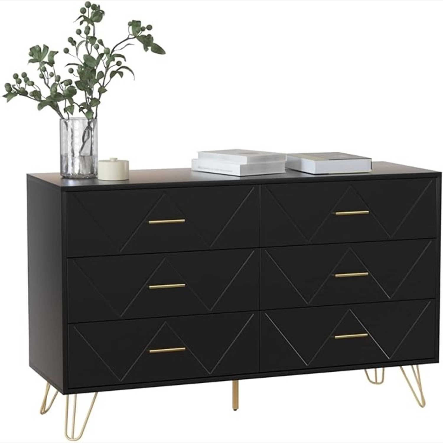 Black Dresser with Gold Handles - image-4