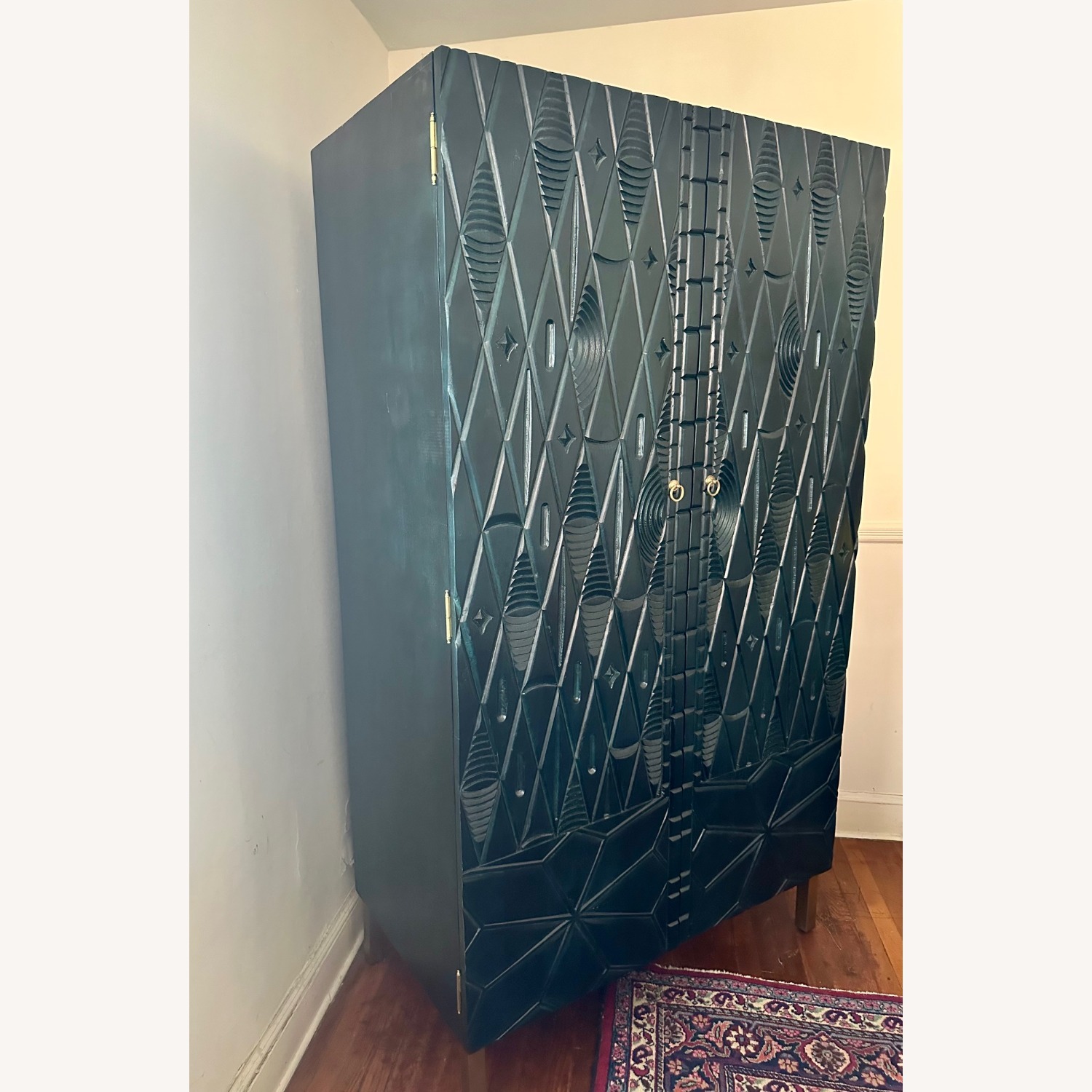 Anthropologie Portland Carved Wooden Armoire - image-2