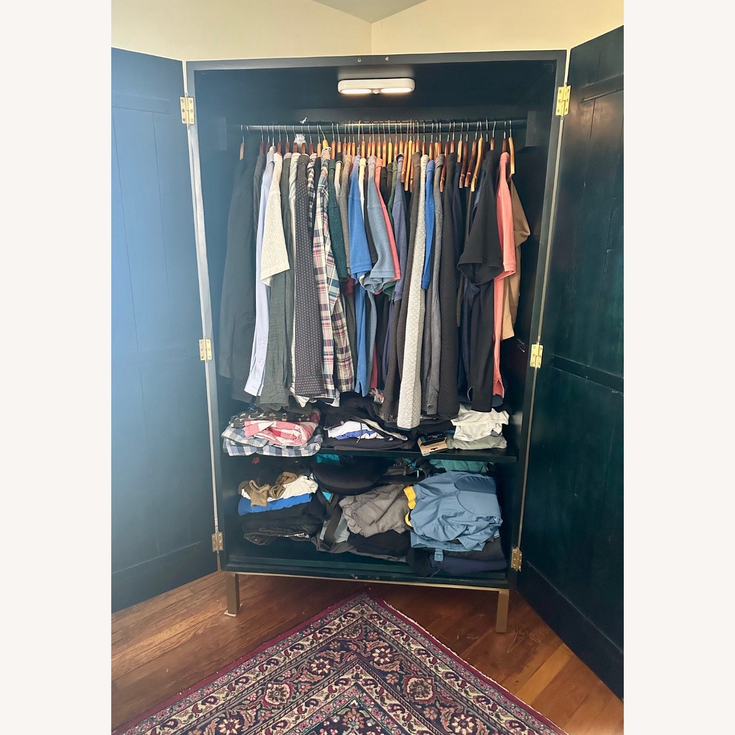 Anthropologie Portland Carved Wooden Armoire - image-3