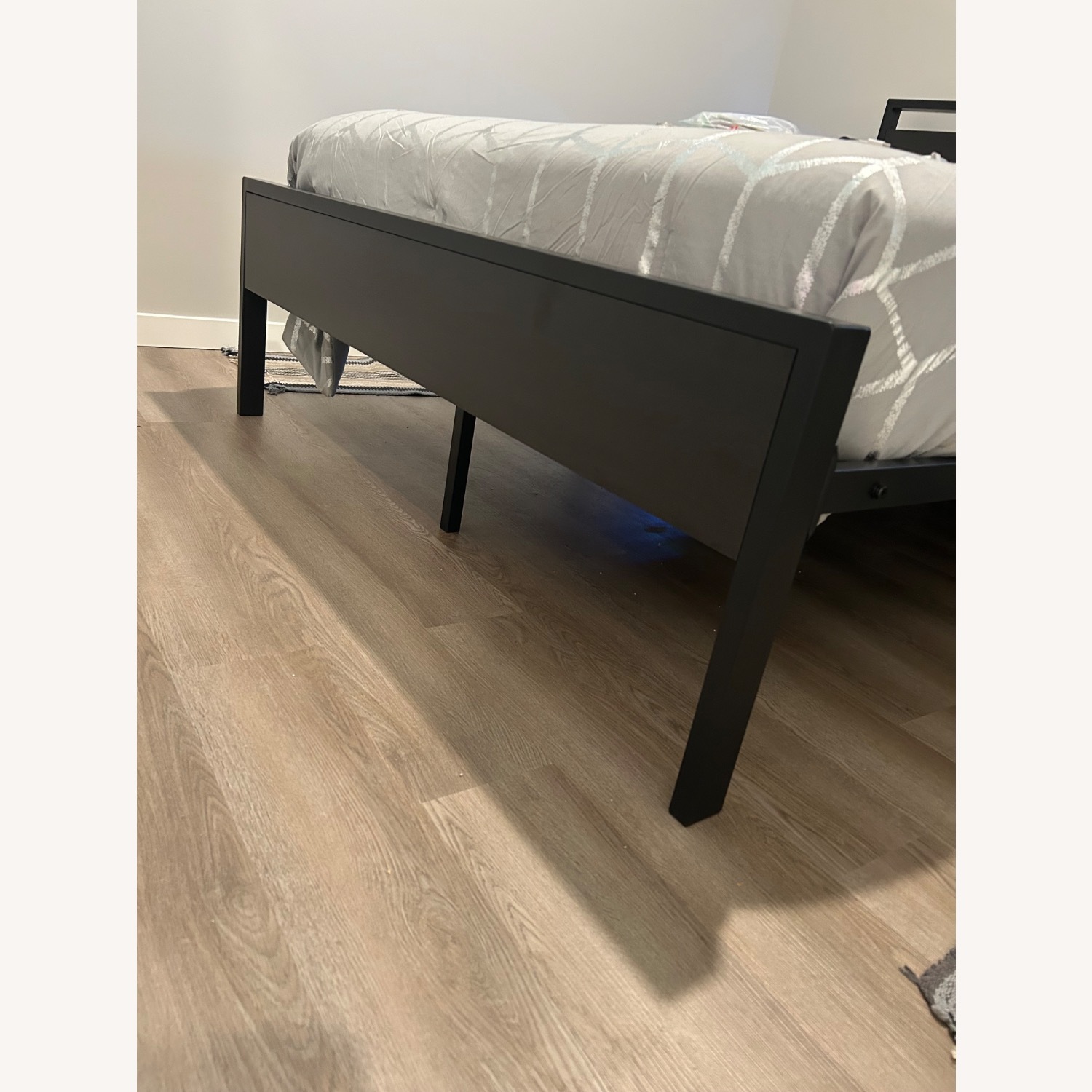 Black Metal Full Size Bed Frame - image-2
