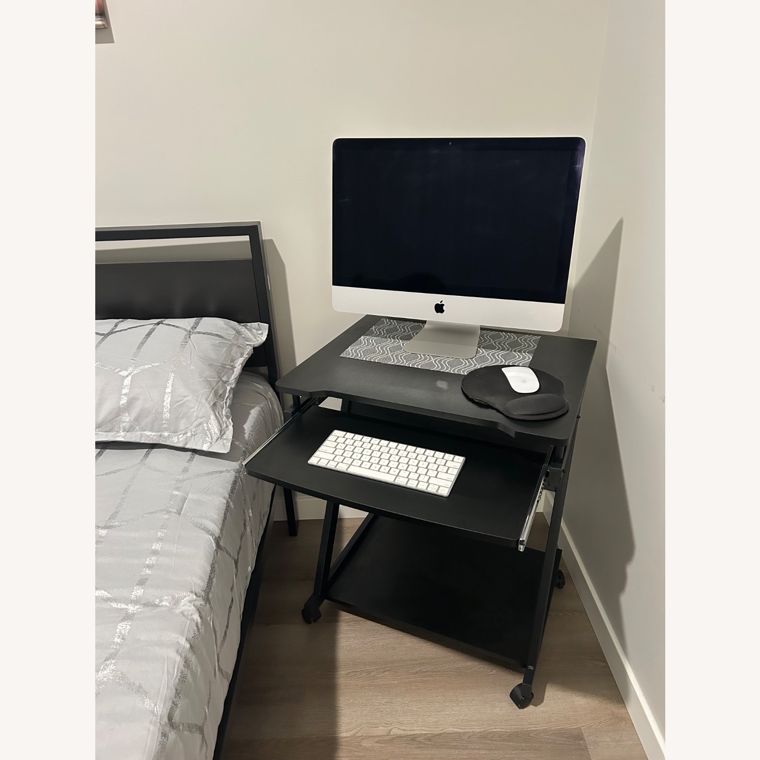 Small Computer Desk on Wheels - image-1