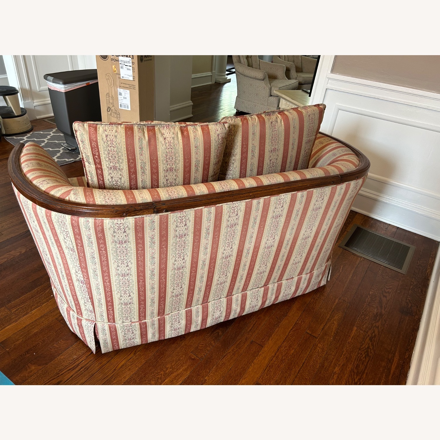 Loveseat with Wood Trim - image-2